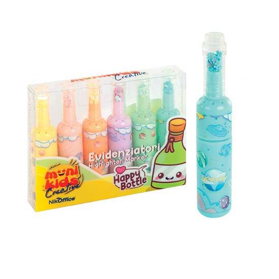 MONIKIDS CREATIVE - EVIDENZIATORE HAPPY BOTTLE 6COLORI