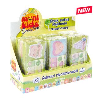 MONIKIDS CREATIVE - STICK NOTES SWEET CANDY 50X15 + 45X45mm
