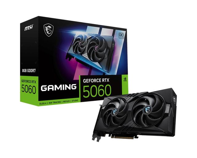 MSI GEFORCE RTX 5060 8G GAMING OC NVIDIA 8 GB GDDR7 DLSS4 DUAL FAN PCI Express …