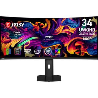 MSI MAG 341CQP QD‑OLED X28 - Monitor 34" UWQHD 280Hz, QD-OLED, HDR True B…