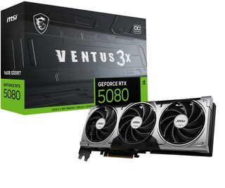 MSI VENTUS GEFORCE RTX5080 16G 3X OC NVIDIA GEFORCE RTX 5080 16 GB GDDR7 DLSS4 …