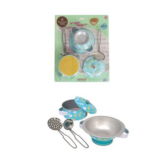Maisonelle - Pentole in Metallo pentolini in metallo con scolapasta, 5 pz