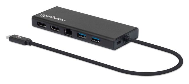 Manhattan 152747 Convertitore USB-C 3.0 a RJ45 2x HDMI