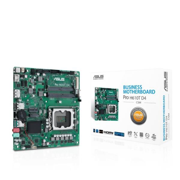 ASUS Pro H610T D4-CSM - Scheda madre - Thin mini ITX - zoccolo LGA1700 - H610 C…