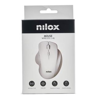 ERGONOMIC WIRELESS MOUSE NILOX WHIT