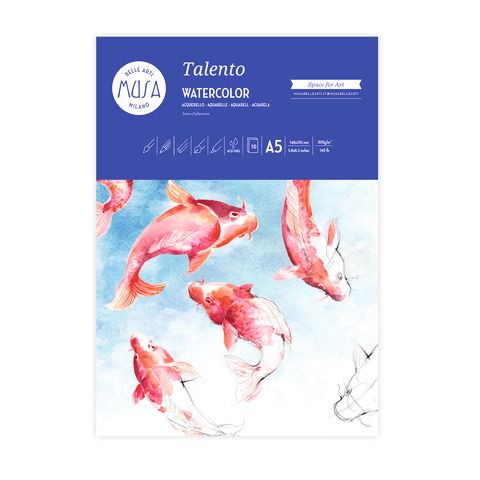 Musa Belle Arti Talento - Blocco colori ad acqua - A5 - 10 fogli