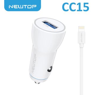 NEWTOP CC15 CARICATORE DA MACCHINA 1USB 2.4A CON CAVO LIGHTNING