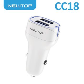 NEWTOP CC18 CARICATORE DA MACCHINA 2USB 2.4A