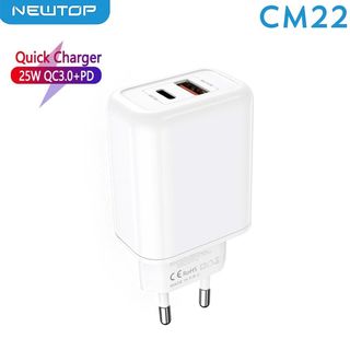 NEWTOP CM22 CARICATORE SUPER FASTCHARGER QC 3.0 + PD 25W 3.0