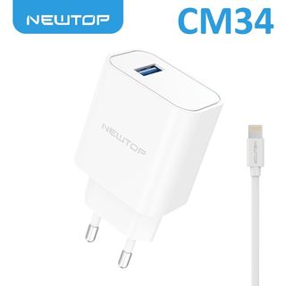 NEWTOP CM34 CARICATORE DA MURO 1 USB 2.1A CON CAVO LIGHTNING