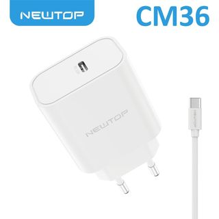 NEWTOP CM36 CARICATORE USB-C PD 20W CON CAVO TYPE-C/TYPE-C