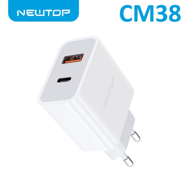NEWTOP CM38 CARICATORE USB-A + USB-C PD 25W