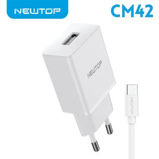 NEWTOP CM42 CARICATORE DA MURO 1USB 5V-1A CON CAVO TYPE-C