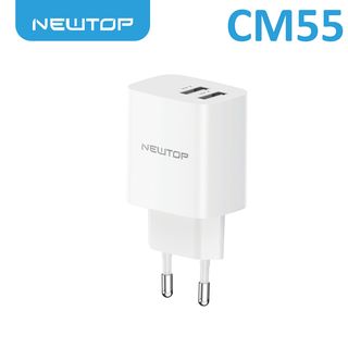 NEWTOP CM55 CARICATORE DA MURO 2USB 5V 2.4A