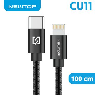 NEWTOP CU11 STEEL CAVO 100CM TYPE-C/LIGHTNING