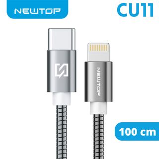 NEWTOP CU11 STEEL CAVO 100CM TYPE-C/LIGHTNING
