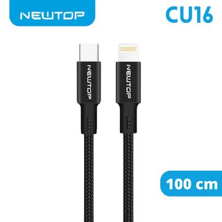 NEWTOP CU16 CORD ALUMINIUM CAVO 100CM TYPE-C/LIGHTNING