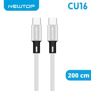 NEWTOP CU16 CORD ALUMINIUM CAVO 200CM TYPE-C/TYPE-C