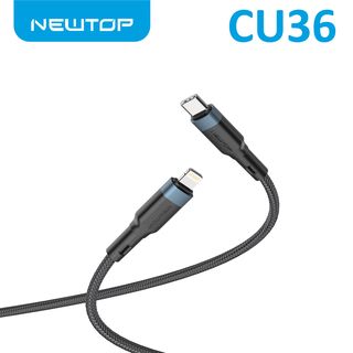 NEWTOP CU36 NYLON CAVO TYPE-C/LIGHTNING 100CM