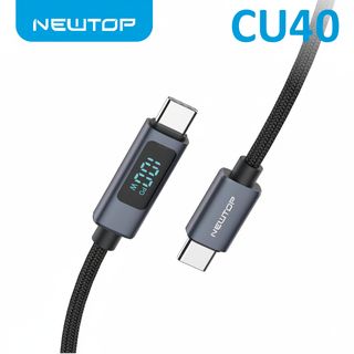 NEWTOP CU40 100W CAVO TYPE-C/TYPE-C 100CM CON DISPLAY A LED