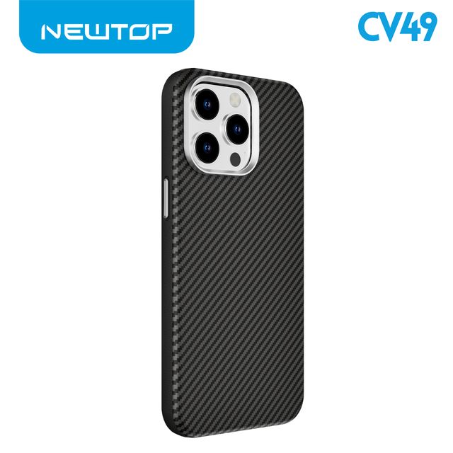 NEWTOP CV49 A RIGHE IN FIBRA DI CARBONIO PER APPLE IPHONE 15 PLUS