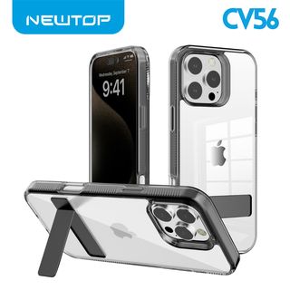 NEWTOP CV56 COVER CRISTALLO CON SUPPORTO PER APPLE IPHONE 16 PLUS