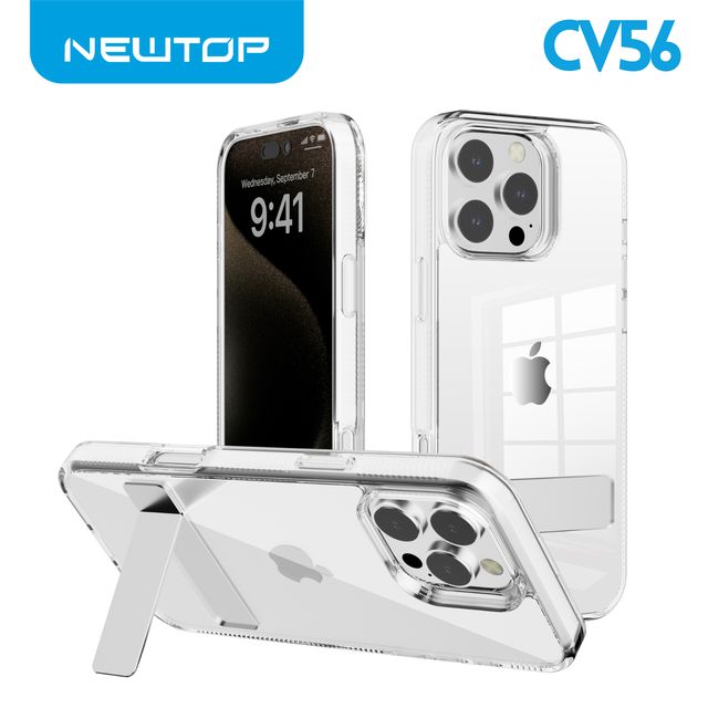 NEWTOP CV56 COVER CRISTALLO CON SUPPORTO PER APPLE IPHONE 17 PRO