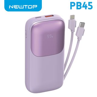 NEWTOP PB45 POWER BANK DA 22.5W CON CAVI 10000MAH VIOLA