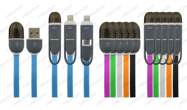 NEWTOP USB MICRO USB V8 + LIGHTNING 5G-6G-7G ADAPTER NT-7160
