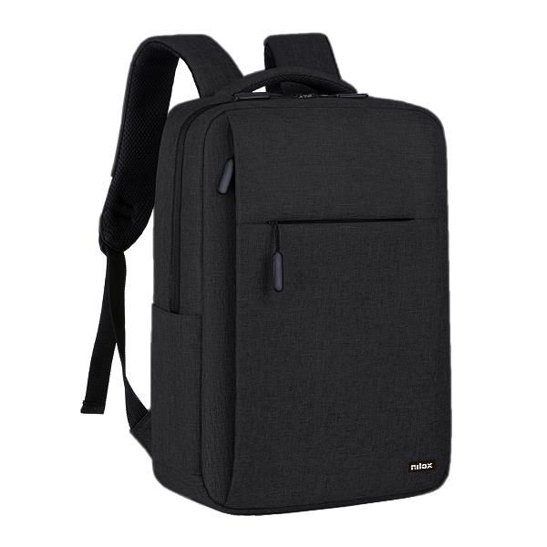 NILOX TECH ZAINO PER NOTEBOOK DA 15.6" IN POLIESTERE 3 SCOMPARTI TASCA FRONTALE…