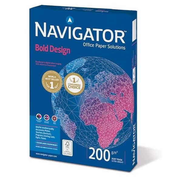 Navigator Bold Design - 220 micron - A4 (210 x 297 mm) - 200 g/m² - 150 fogli c…