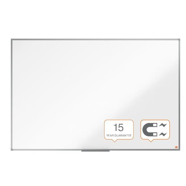 Nobo Basic - Lavagna bianca - montabile a parete - 1500 x 1000 mm - acciaio - m…