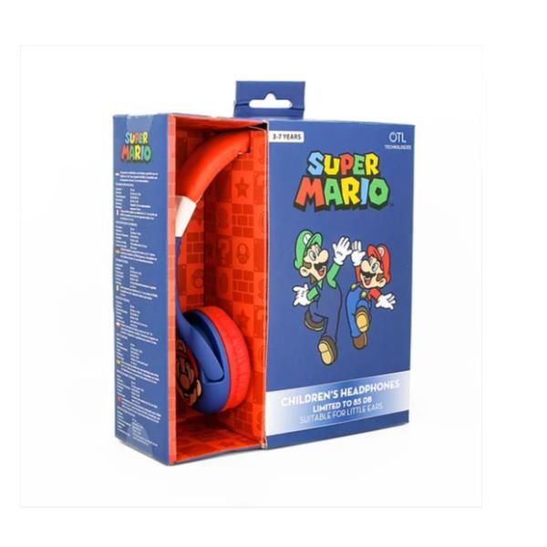 OTL Super Mario - Cuffie - on-ear - cablato - jack 3,5 mm - blu