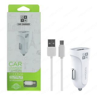 OXYN CARICATORE AUTO 1A 1USB CON CAVO MICRO USB