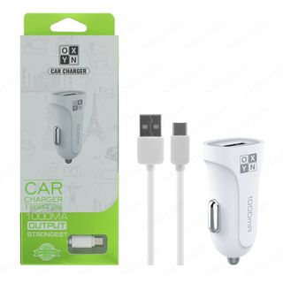 OXYN CARICATORE AUTO 1A 1USB CON CAVO TYPE-C