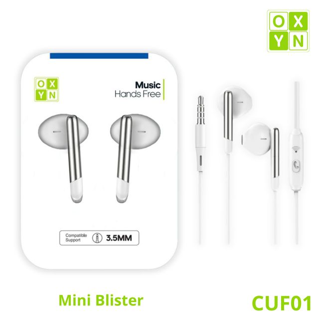 OXYN CUF01 MINI BLISTER AURICOLARI UNIVERSALE AUX 3.5MM