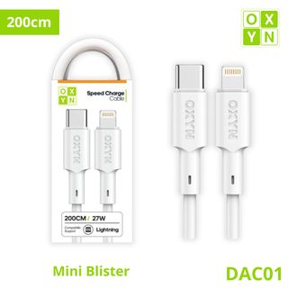 OXYN DAC01 MINI BLISTER CAVO 27W TYPE-C/LIGHTNING 200CM