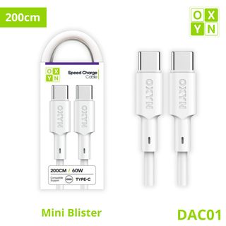 OXYN DAC01 MINI BLISTER CAVO 60W TYPE-C/TYPE-C 200CM