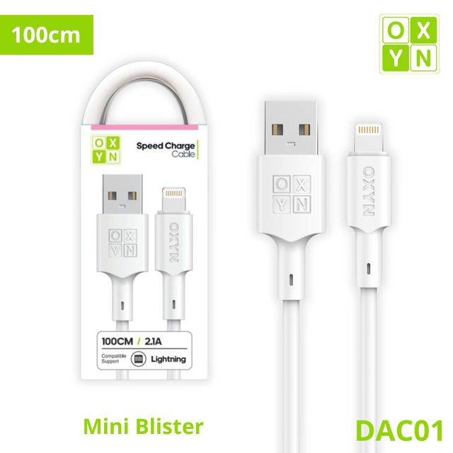 OXYN DAC01 MINI BLISTER CAVO USB/LIGHTNING 100CM