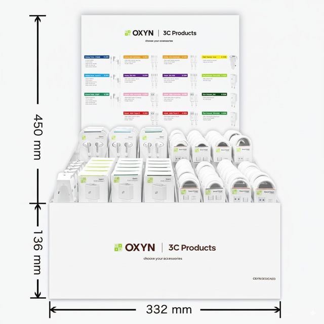 OXYN ESPOSITORE DA BANCO IN PLEXIGLASS PER ACCESSORI MINI BLISTER