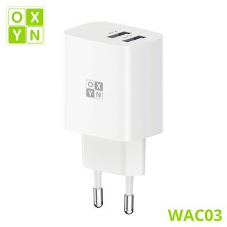 OXYN WAC03 CARICATORE 2USB 2.4A