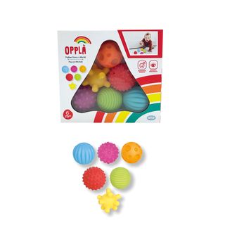 Opplà - 6 Palline Gioca & Mordi palline sensoriali in vinile diverse dimensioni…