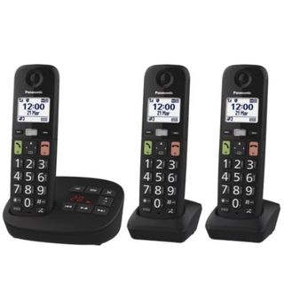 PANASONIC KX-TGU133EXB TELEFONO CORDLESS CON SEGRETERIA TASTI GRANDI UNITA' BAS…