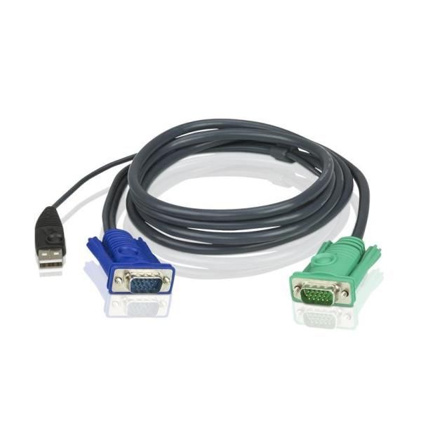 ATEN Micro-Lite 2L-5203U - Cavo tastiera / video / mouse (KVM) - USB, HD-15 (VG…