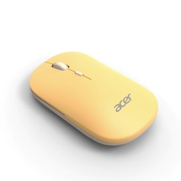 Acer AMR130, Ambidestro, RF senza fili + Bluetooth, 1600 DPI, Giallo
