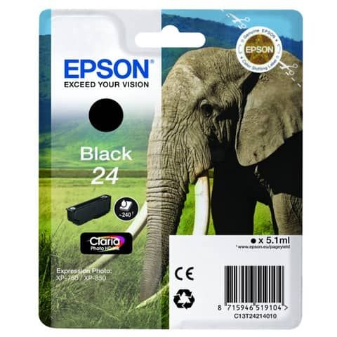 Epson 24 - 5.1 ml - nero - originale - cartuccia d'inchiostro - per Expression …