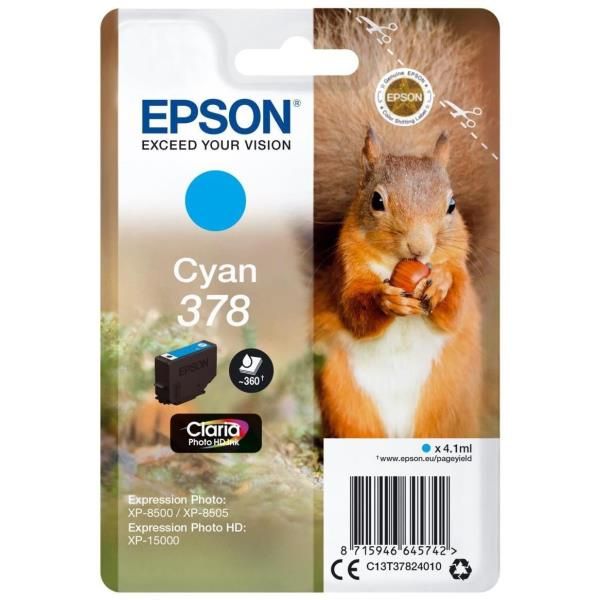 Epson 378 - 4.1 ml - ciano - originale - blister con radiofrequenza / allarme a…