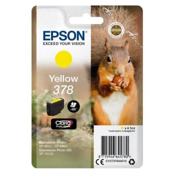 Epson 378 - 4.1 ml - giallo - originale - blister con radiofrequenza / allarme …