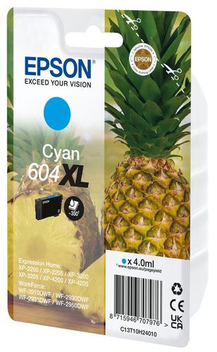 Epson 604XL Singlepack - 4 ml - XL - ciano - originale - blister - cartuccia d'…
