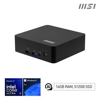 PC MSI CUBI NUC U5 3 16G 512GB W11P U5-322 SSD M.2 DDR5 WIFI7 VESA
